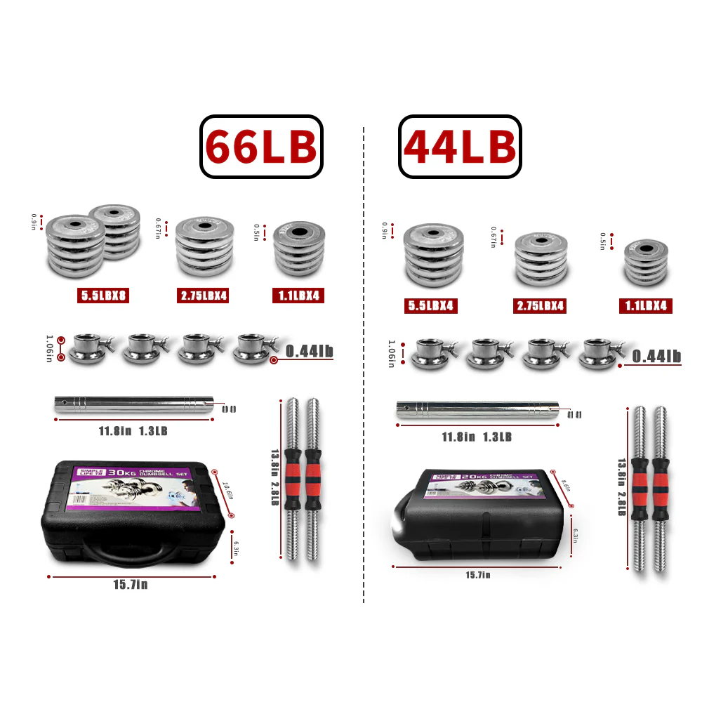 IFAST Adjustable Dumbbells Set 44LB/66LB - Image 8