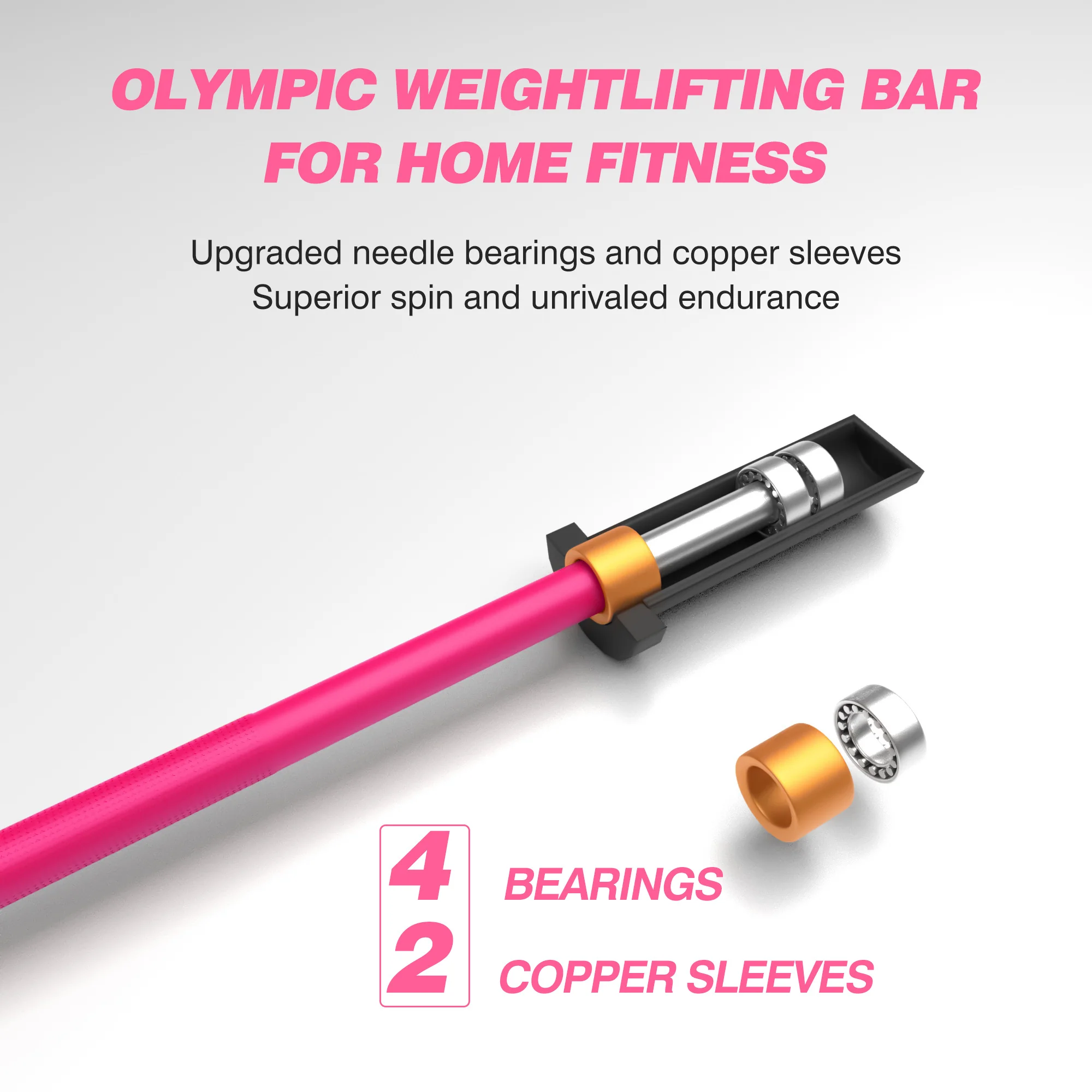 IFAST 4Ft Olympic Chrome Barbell Bar - Image 4