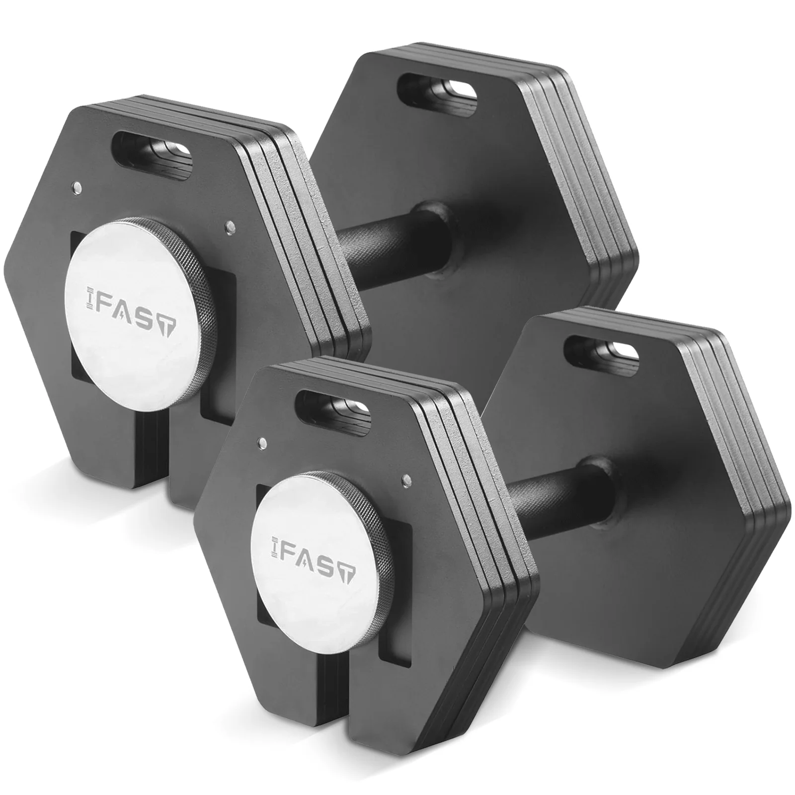 IFAST Quick-Lock Adjustable Dumbbells 50/80LB - Image 11